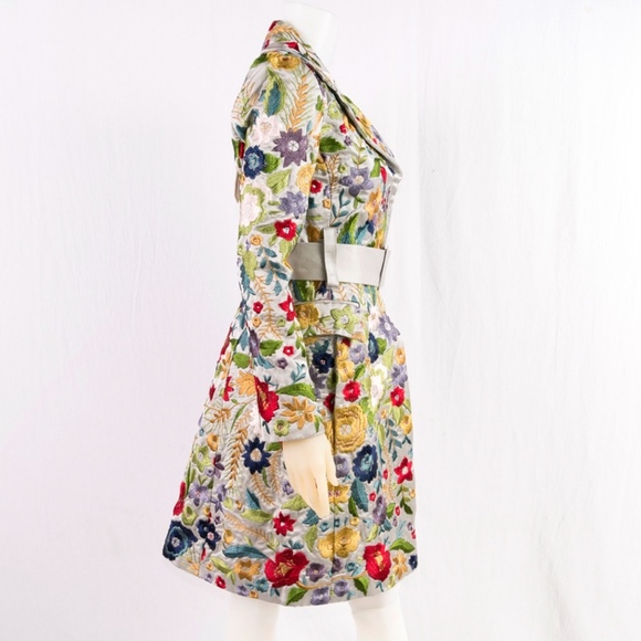 NWT JOHNNY WAS COAT Biya English Garden Florals womens runway couture - Picture 5 of 8